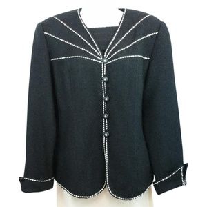 Carmen Toranzo for Anne French Black Blazer Jacket